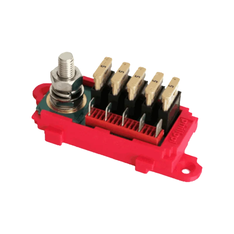 Sicherungsblock ESF 5 für 5 Flachstecksicherungen, 30 A